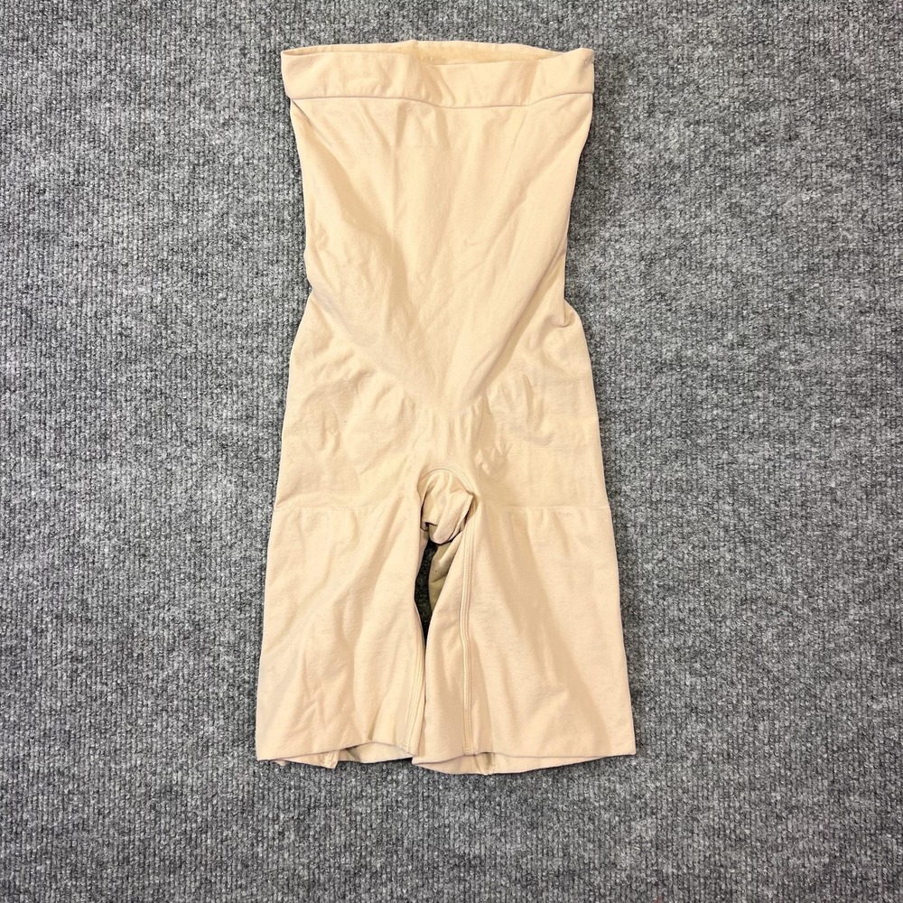 Spanx High Waisted Shapewear Shorts Womens Small Beige Compression Slimming